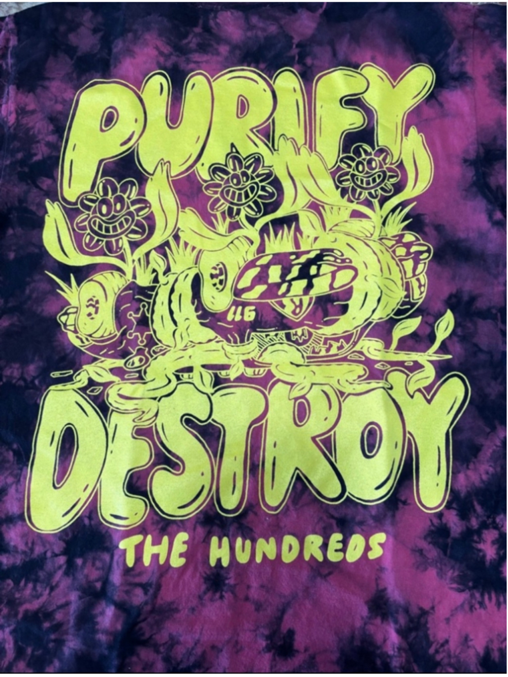 The Hundreds “Purify Destroy” Tie-Dye Graphic Tee - Picture 2 of 4